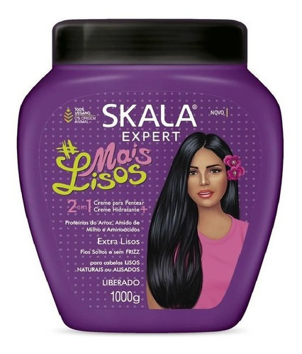 Creme Mais Lisos Skala Expert Cabelos Lisos E Alisados 2 Em1