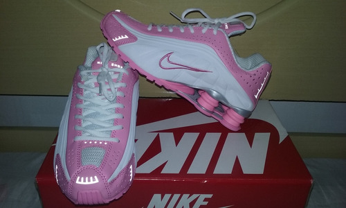 Tenis Nike Shox R4 Rosa E Branco Nº37 Original!!!!