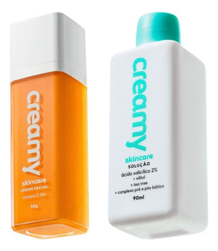 Kit Creamy Vitamina C 10% + Tônico Antiacne Ácido Salicílico