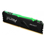 Memoria Ddr4 Kingston 8gb 3733mhz Fury Beast Rgb 1x8gb Negro