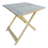 Mesa Plegable De Pino 70x70, Para Exterior/bares