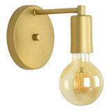 Arandela Luminária Parede Banheiro Moderna Cama Dourada E27