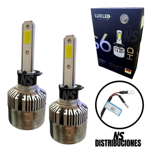 Kit Cree Led S6 Plus 44000lm H4 H1 H1 H7 H27 H16 9006 H11 Ns