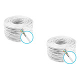 200m Cabo Rede Lan Cat5e Blindado Branco Cftv Oferta