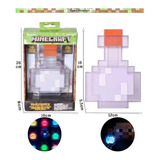 Antorcha Minecraft Botella Que Cambia Color Luz Nocturna Led