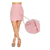 Falda Palo De Rosa Pedreria 979-11 Cklass 