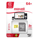 Memoria Micro Sd 64gb Maxell Celular Tablet Camaras Clase 10