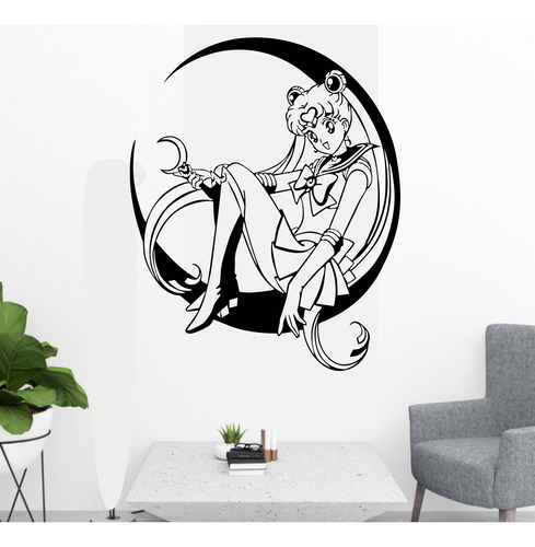 Vinilo Para Pared - Anime - Sailor Moon - Luna