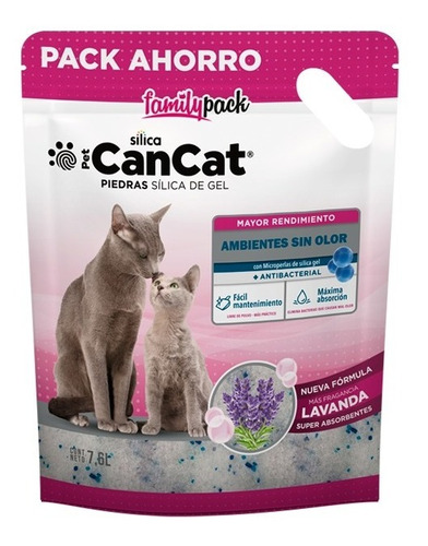 Can Cat Silica Family Pack Lavanda 7,6 Lts Piedra Gato