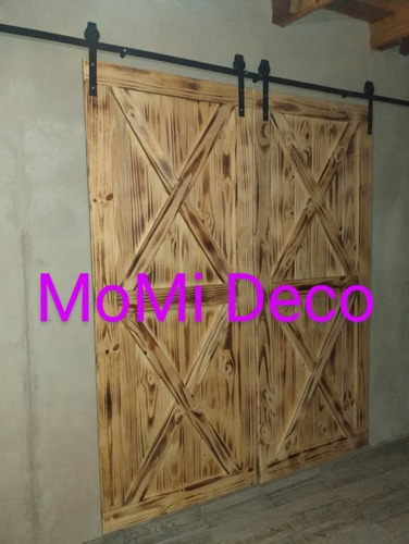 Puerta Granero Doble 120a180x210 Kit Premiun 