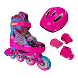 Patines Ajustables Linea Semiprofesionales Kit Luna Niñas 