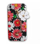 Funda Para iPhone Flores Con Cadena Dama Mujer Floral Bosque