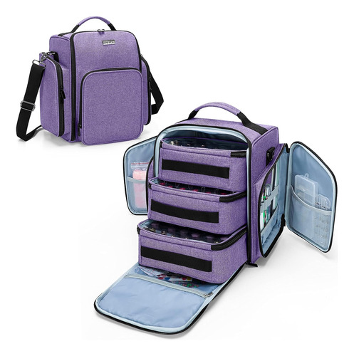 Organizador De Esmaltes De Uñas Bafaso B1 De Nailon - Morado