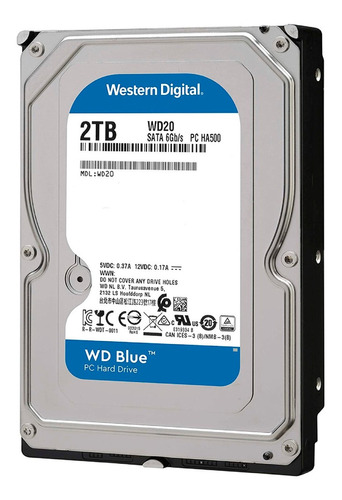 Disco Rígido 2tb Wd Blue Hdd Western Digital Sata 3 Pc