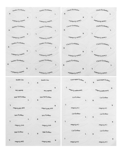 Plantillas Delineadoras De Ojos De 4 Hojas, Pegatinas For D