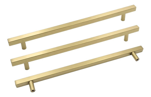 Tiradores Barra Cuadrado Metal Bronce 320mm Pack 8