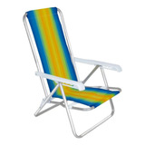 Cadeira De Sol Praia Piscina Camping Dobrável Colorida Leve 