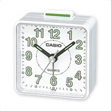 Reloj Despertador Casio Tq140 Numeros Grandes Analogo Luz Color Blanco