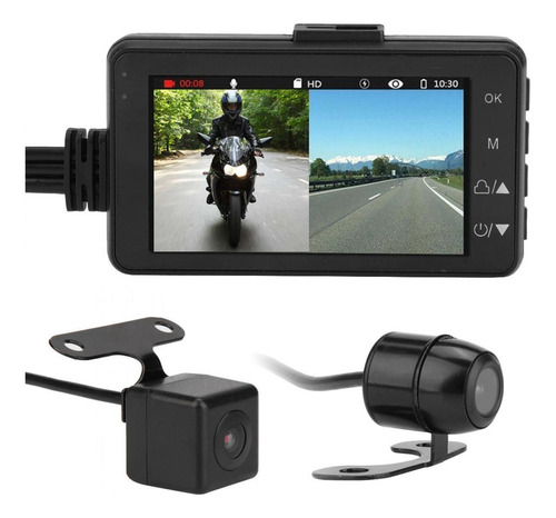 Motocicleta Dvr 1080p Video Cam Grabadora Hd 120 Grados T