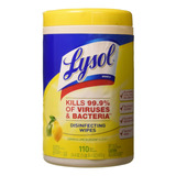 Lysol Brand Toallitas Desinfectantes, Lima Limón, Blanco, .