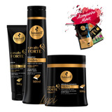  Kit Haskell Cavalo Forte Shampoo 500ml Máscara 500g Leave-in