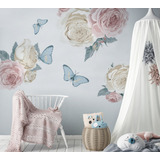 Vinilo Adhesivo Decorativo Pared Set Rosas Flores 1,5mts