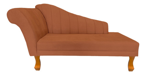 Recamier Sofa Cecilia Sala Pés Retro Veludo Pink