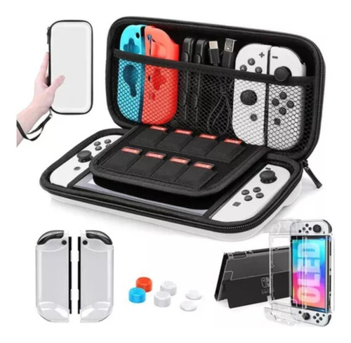 Estuche Kit De 12 Accesorios Para Nintendo Switch Oled Funda