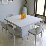 Mesa De Comedor Con Base En El Centro. 120x120