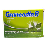 Graneodín B Benzocaína 10mg Menta 24 Pastillas