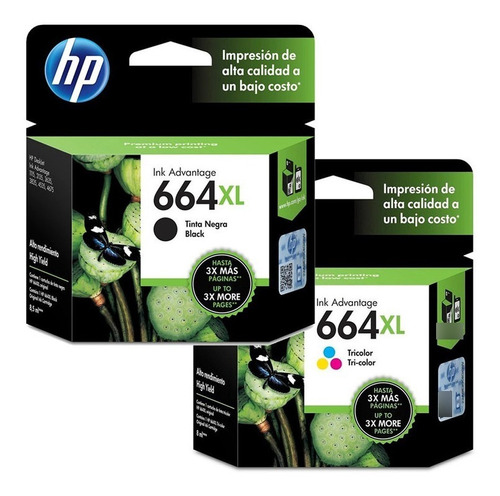 Cartuchos Originales Hp 664 Xl Negro + Xl Color 2134 2135