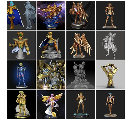 Saint Seiya Pack 01 X103 Archivos Stl Para Impresión 3d