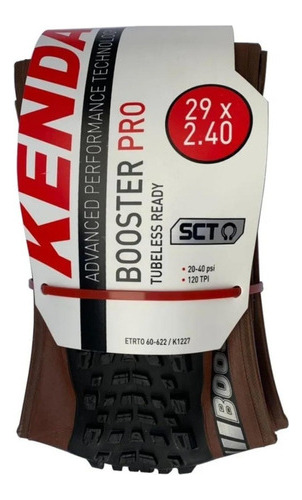 Pneu Mtb Kevlar Kenda Booster Pro Sct 29x2.40 Tubeless Ready