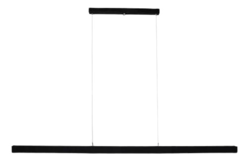 Luminaria Lustre Sala Jantar Com Led 50w 120cm Bivolt Preto