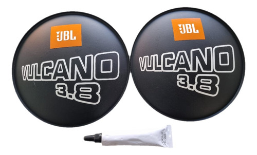 Kit 2 Calota Protetor Jbl Vulcano 3.8 160mm +  1 Cola Preta