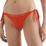 Traje De Baño Playa Tommy Hilfiger Side Tie Bikini Naranja M