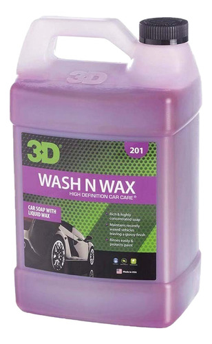 3d Wash & Wax 3,8 L Ideal Foam Lance Shampoo Para Auto - Pcd