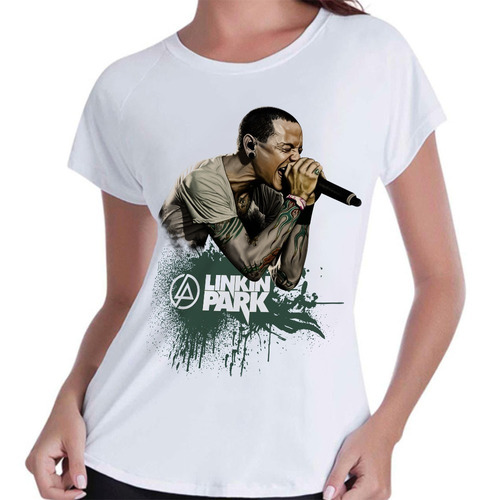 Camiseta Linkin Park Feminina Baby Look Bandas De Rock Moda