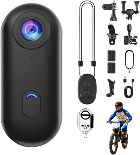 Cámara Para Moto, Cámara De Acción Hd, Rotación 360°