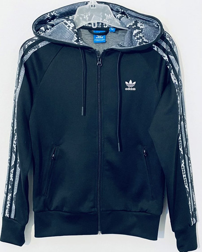 adidas Original Campera Tres Tiras C/ Capucha