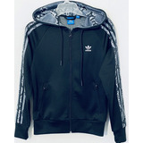 adidas Original Campera Tres Tiras C/ Capucha