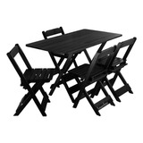 Conjunto Sala De Jantar Loucchini Loucchini Mesa De Bar Com 4 Cadeiras Mesa De  120cm Comprimento Máximo X 70cm De Largura X 77cm De Altura - Preto