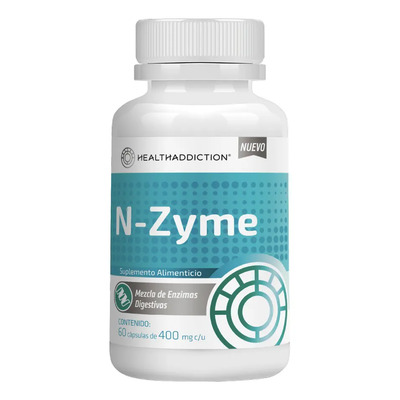 HEALTHADDICTION - Enzimas Digestivas Avanzadas, 60 Cápsulas de 400mg con Lactasa, Proteasa, Amilasa y Papaína, Suplemento para Mejora Digestiva | Meses sin interés