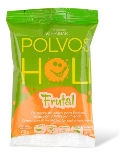 Polvos Holi Frutal 75gr Fiestas Eventos Bombas Humo Colores Color Naranja-durazno