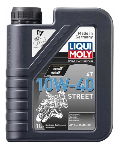 Aceite Liqui Moly Motorbike4t 10w40 Semi Sintético Street 1l