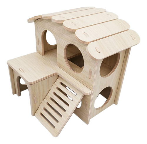 Casa De Hámster De Madera, Accesorios De 17cmx15cmx15.5cm