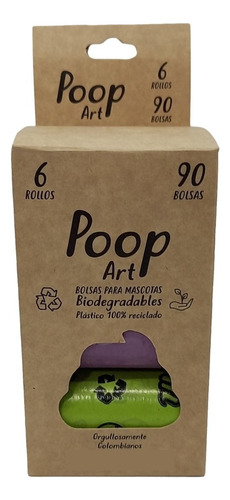 90 Bolsas Biodegradables Para Mascotas 6 Rollos