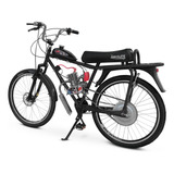Bicicleta Motorizada 100cc Mobybike Personalizada Cor Preta