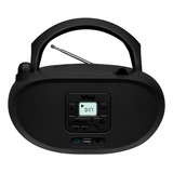 Gummy Gc04b: Reproductor De Cd Portátil Con Afinación Digital, Radio Estéreo Fm, Reproductor De Cd Para Niños, Pantalla Lcd Usb Bluetooth, Negro