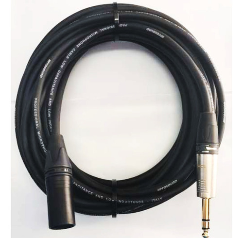 Cable Prosound Italia + Trs Die Hard + Xlr Neutrik Nc3 10mts